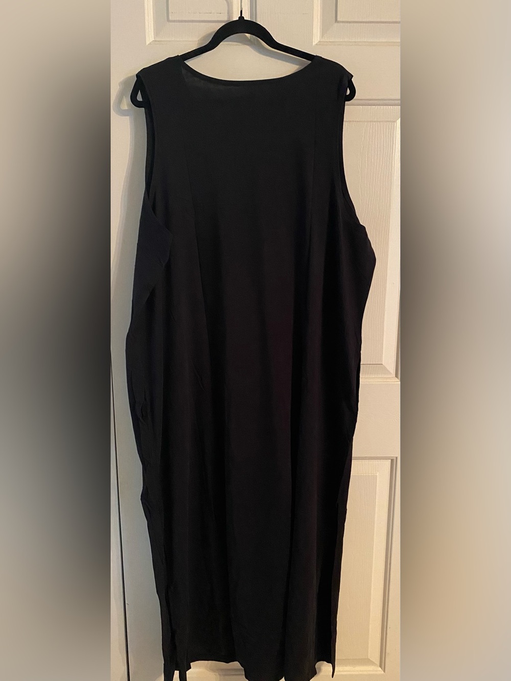Land’s End Classic Black Sleeveless Maxi Dress -3X